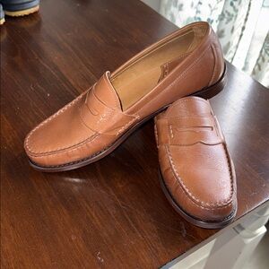 Men's Bass Brown Leather Penny Loafers